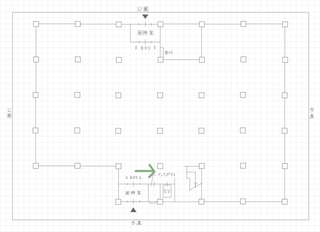 【一級建築士／製図試験】コアと廊下の位置の決め方！廊下をまっすぐにすると合格率が上がる